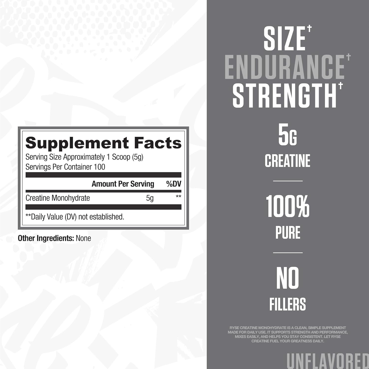 unflavored, filler-free, dye-free clean formula