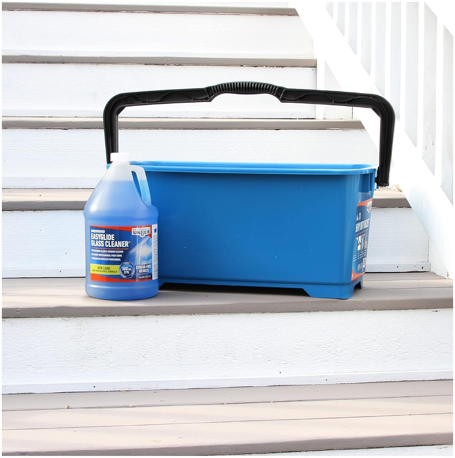 Unger Professional Glass Cleaner Concentrate – Commercial Window Washing for High-Rise and Janitorial Crews, 1 Gallon Yields 100 Gallons