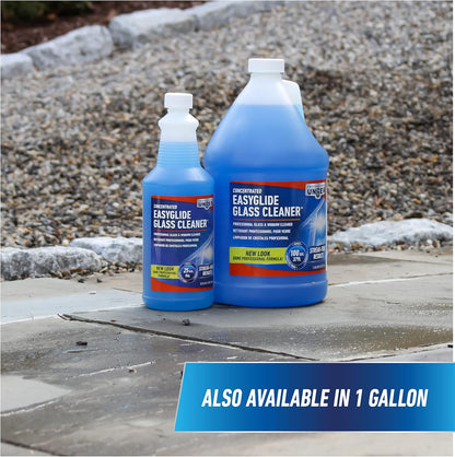 Unger Streak-Free Glass Cleaner Concentrate – 32 oz Bottle Makes 25 Gallons for Office Building Maintenance Crews