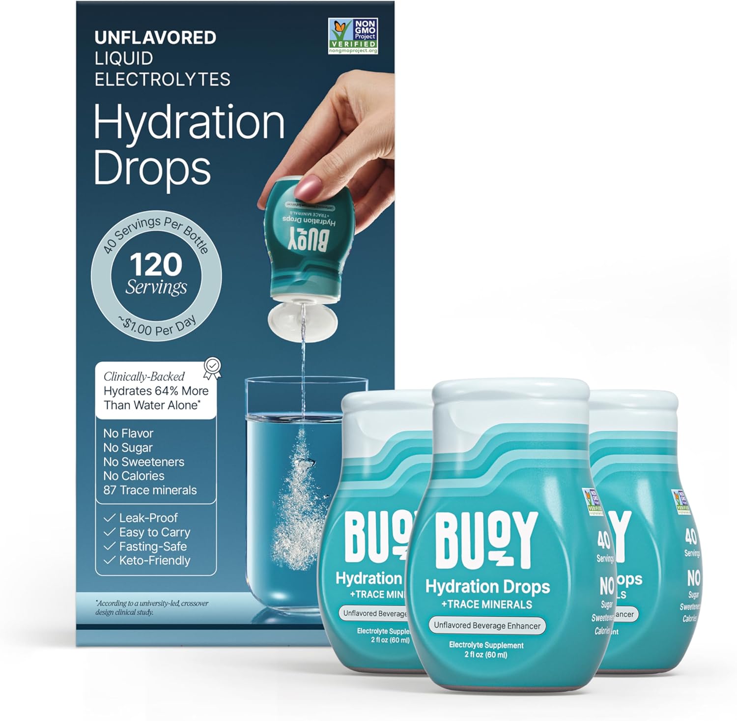 university-led clinical study showing 64% greater hydration than water and 49% over a leading electrolyte competitor