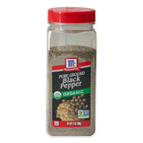 McCormick Organic Black Pepper – Clean-Seasoning Pantry Staple for Salt-Reduction Wellness Routines, 12 oz