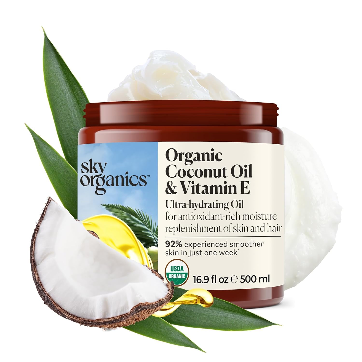 usda certified organic coconut oil base, cold-pressed and unrefined to retain natural vitamins