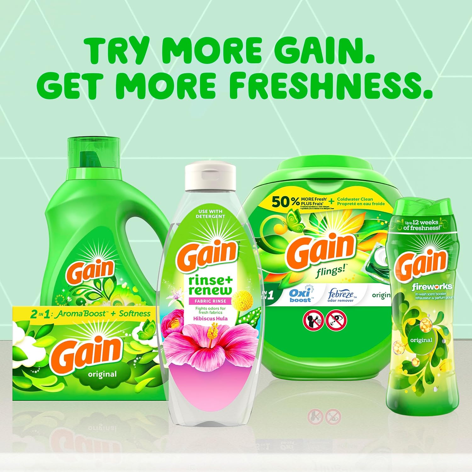 used in combination with regular detergent, requiring no change to existing laundry habits
