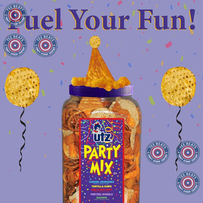 Utz Snack Variety Barrel - Durable Outdoor Snack for Camping Trips, Parking Lot Tailgates, and Patio Lounging