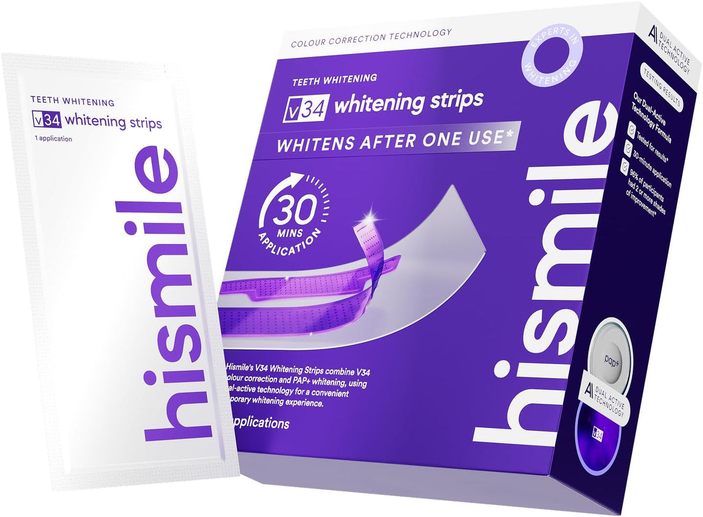 v34 color correction technology (purple pigment that neutralizes yellow tones)