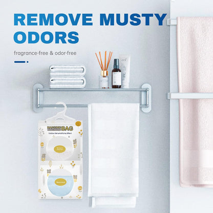 Vacplus Hanging Moisture Absorbers – Neutral Closet Dehumidifier for Minimalist Bedrooms, Silent Dampness Control