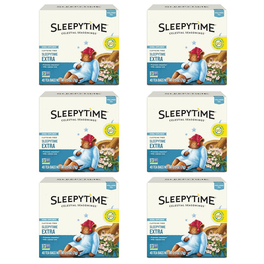 valerian root combined with chamomile, spearmint, lemongrass, hawthorn, and tilia flowers