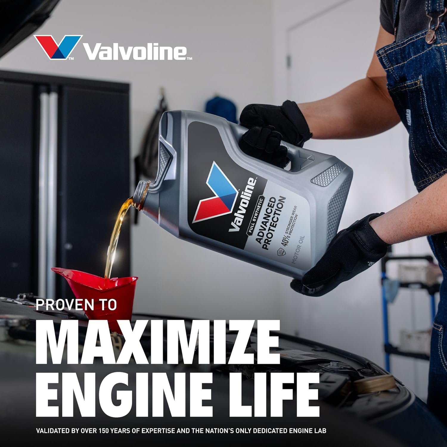 Valvoline Advanced Full Synthetic SAE 0W-20 Motor Oil 5 QT – Safer DIY Oil Change for Home Garage Use, ILSAC GF-7A Certified