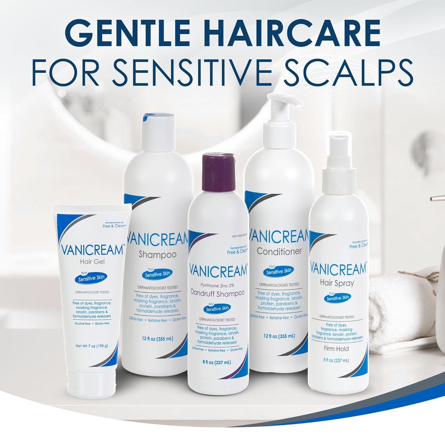 Vanicream Hair Shampoo – Gentle Sensitive-Skin Wash for Mindful Nightly Routines, 12 oz Dermatologist-Tested