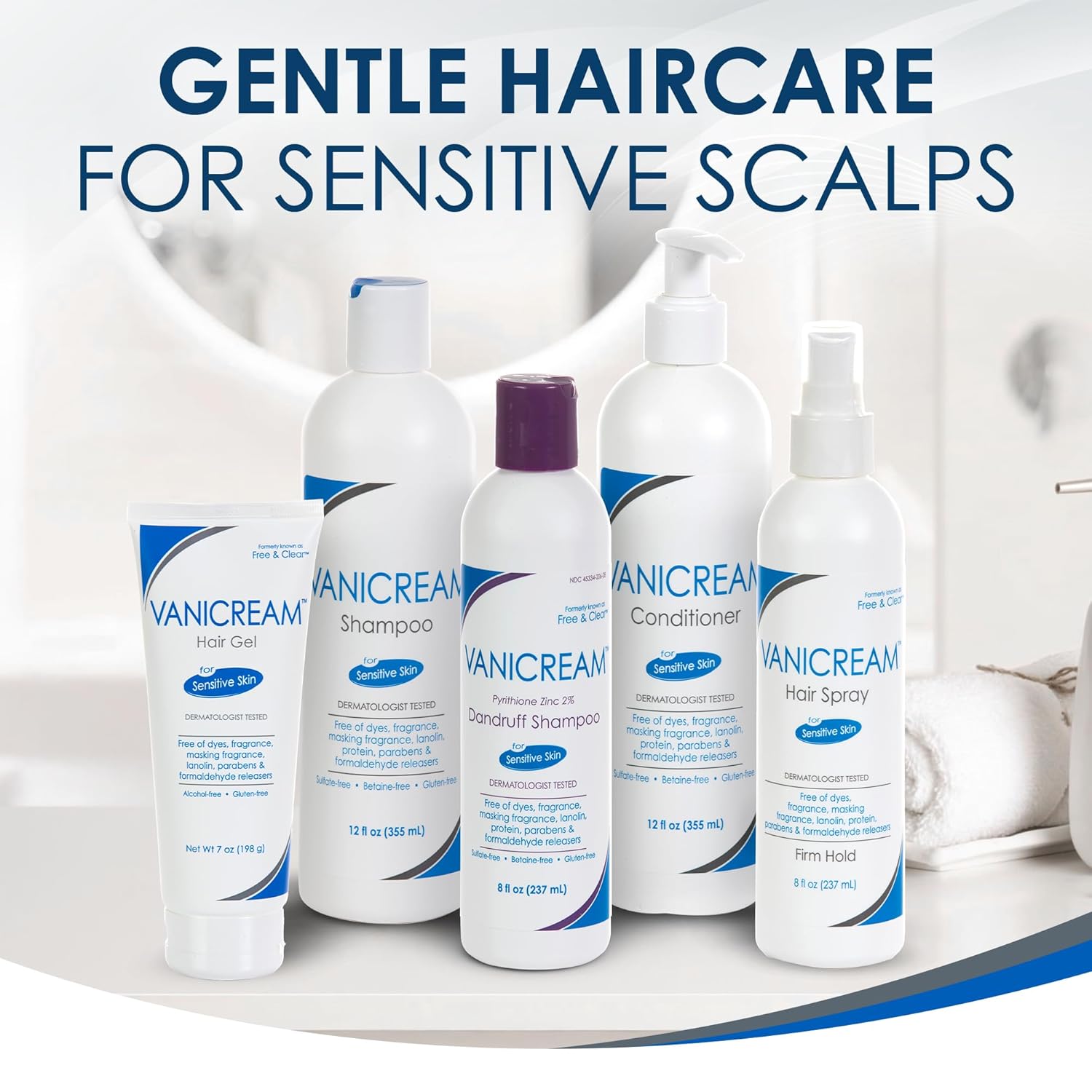 Vanicream Hair Shampoo – Gentle Sensitive-Skin Wash for Mindful Nightly Routines, 12 oz Dermatologist-Tested