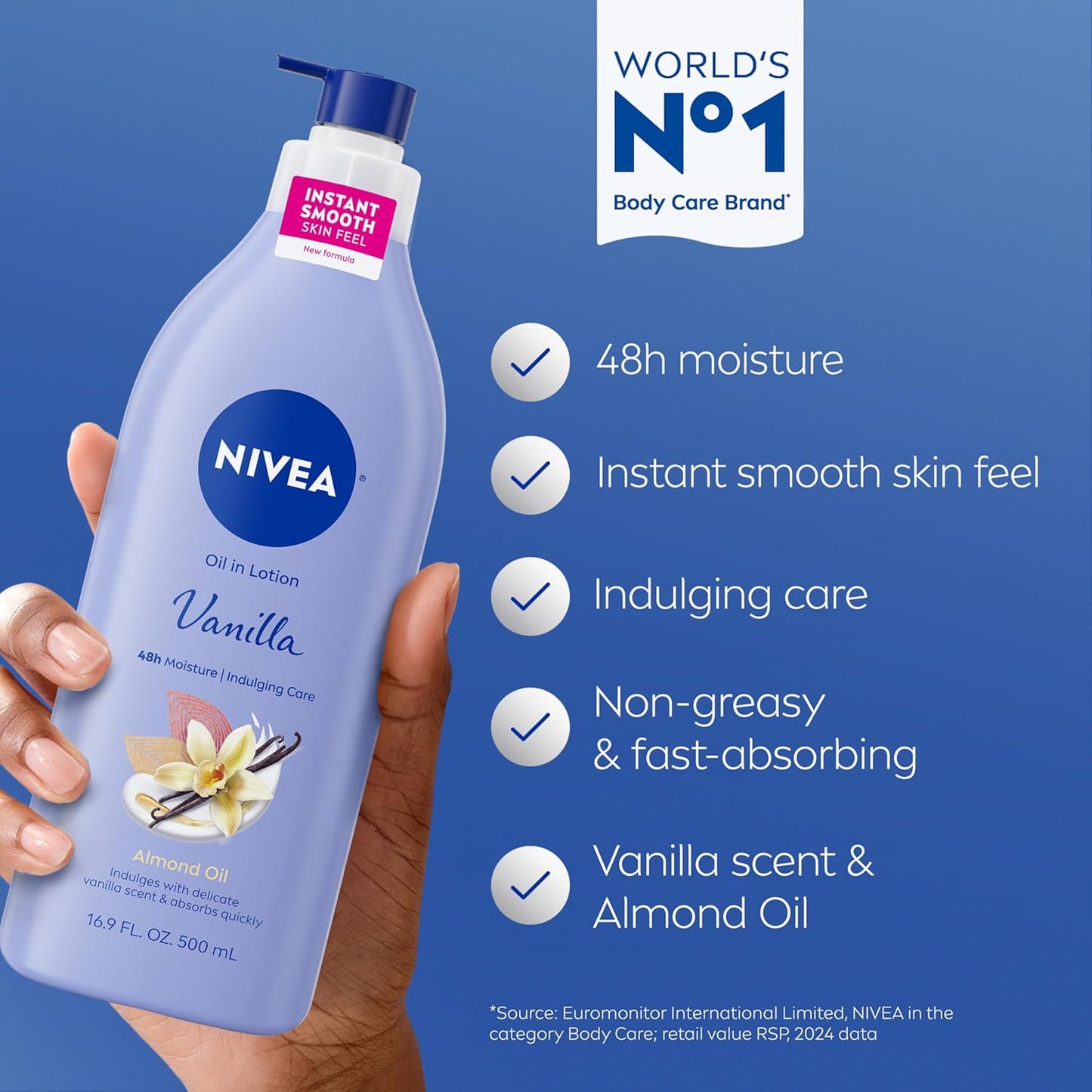 vanilla scent blended with almond oil