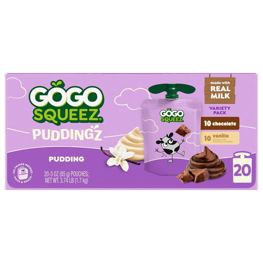 variety pack of 20 pouches (10 chocolate, 10 vanilla)