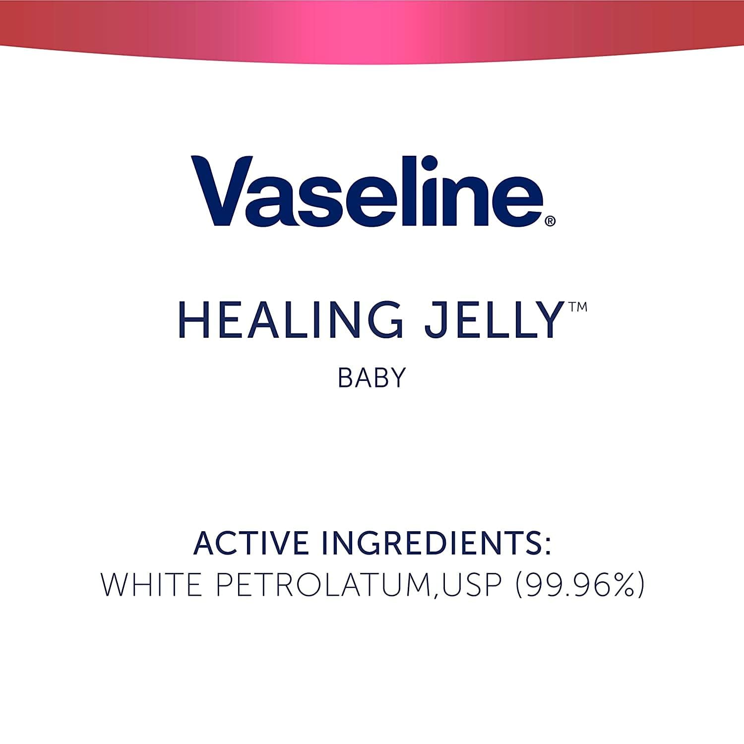 Vaseline Baby Petroleum Jelly 4-Pack – Gentle Diaper Rash Protection for Nursery and Changing Stations