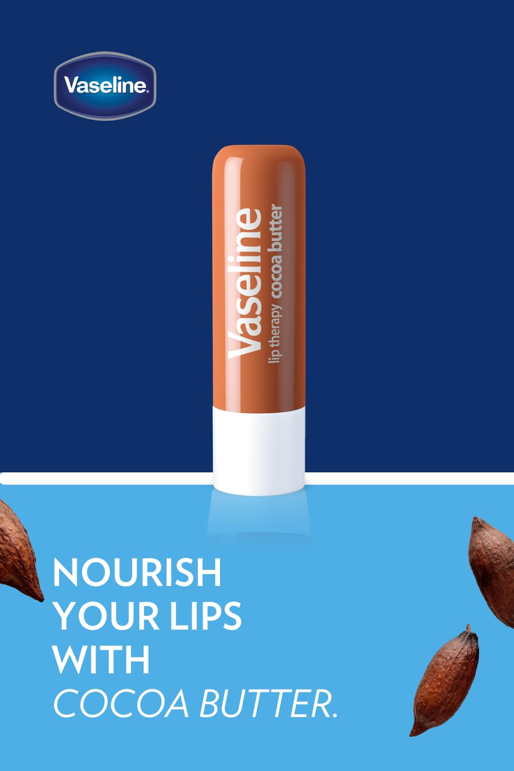 Vaseline Cocoa Butter Lip Balm Stick 12 Pack - Stocking Stuffer Gift Set for Her and Mom