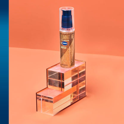 Vaseline Illuminate Me Shimmering Body Oil – Calming Shimmer Body Treatment for the Evening Wind-Down and Bath Ritual