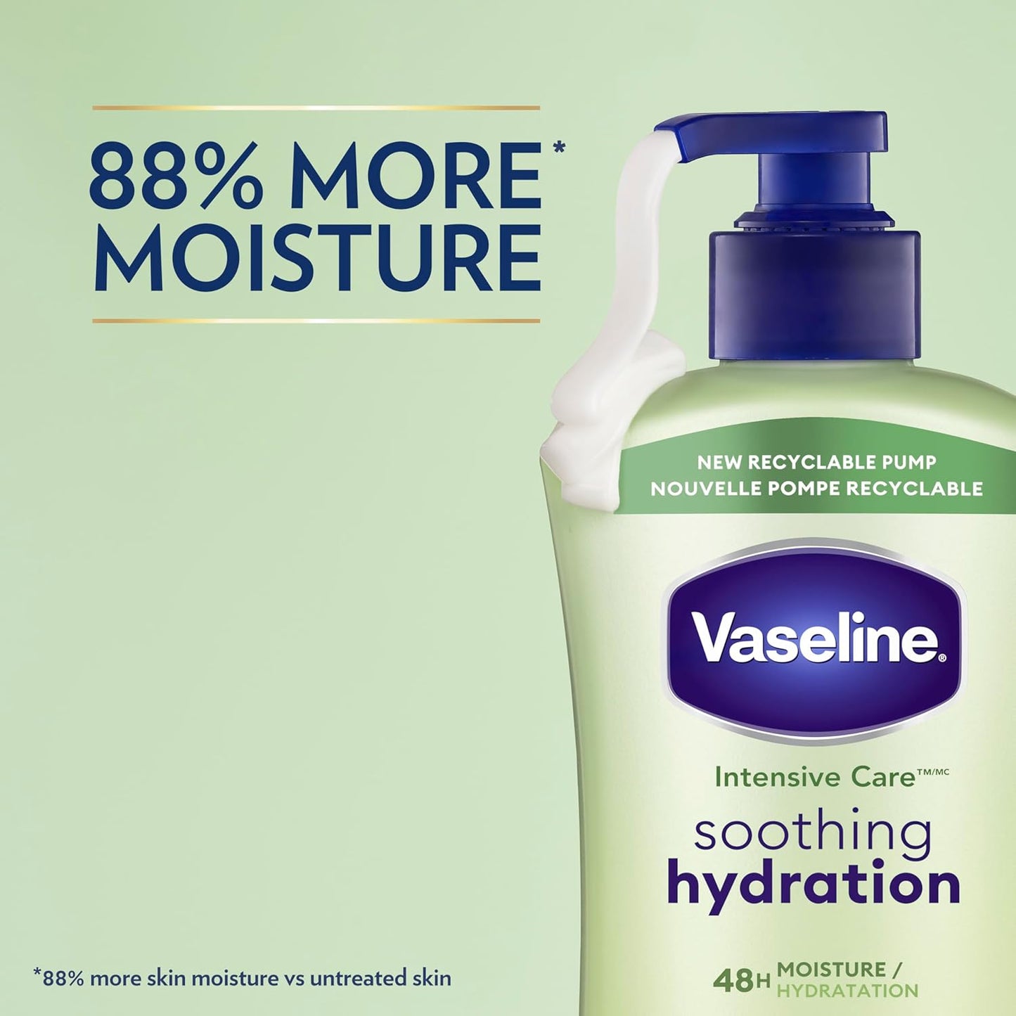 Vaseline Intensive Care Body Lotion for Dry Skin – Soothing Nightly Moisturizer for Post-Shower Self-Care Rituals, Pack of 3