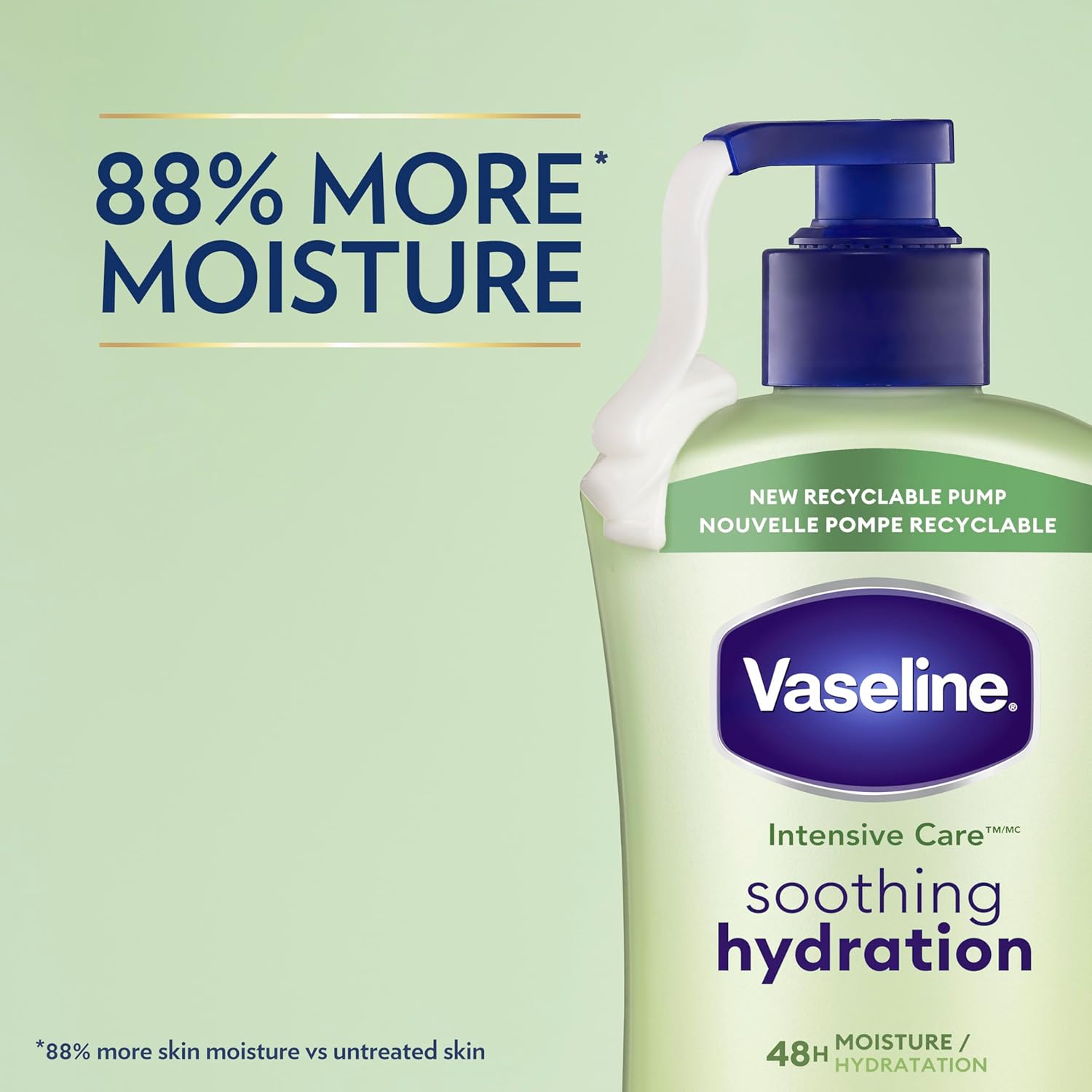Vaseline Intensive Care Body Lotion for Dry Skin – Soothing Nightly Moisturizer for Post-Shower Self-Care Rituals, Pack of 3