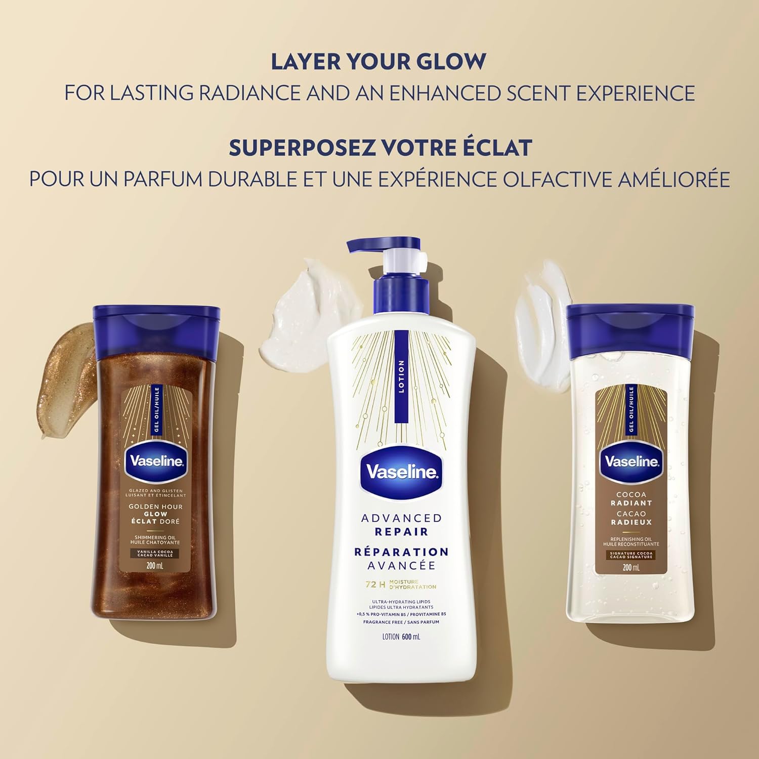 Vaseline Intensive Care Unscented Advanced Repair Body Lotion – Nightly Wind-Down Ritual for Extremely Dry Skin, 20.3 oz