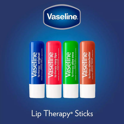 Vaseline Lip Therapy Original 8-Pack – Nightly Bedside Lip Moisturizer, Dry Lip Repair Ritual
