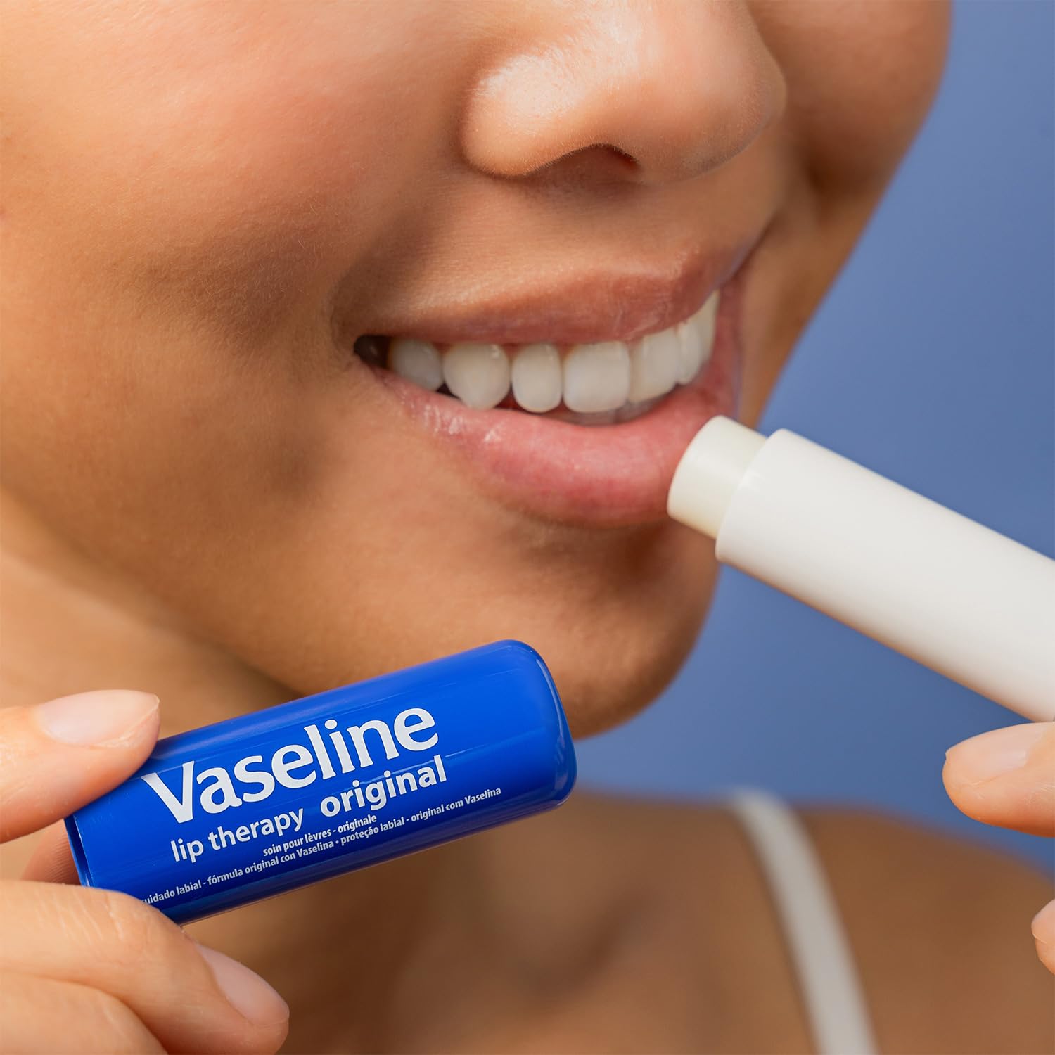 Vaseline Lip Therapy Original 8-Pack – Nightly Bedside Lip Moisturizer, Dry Lip Repair Ritual