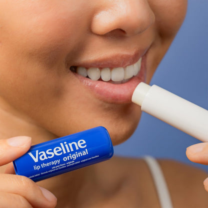Vaseline Lip Therapy Original 8-Pack – Nightly Bedside Lip Moisturizer, Dry Lip Repair Ritual