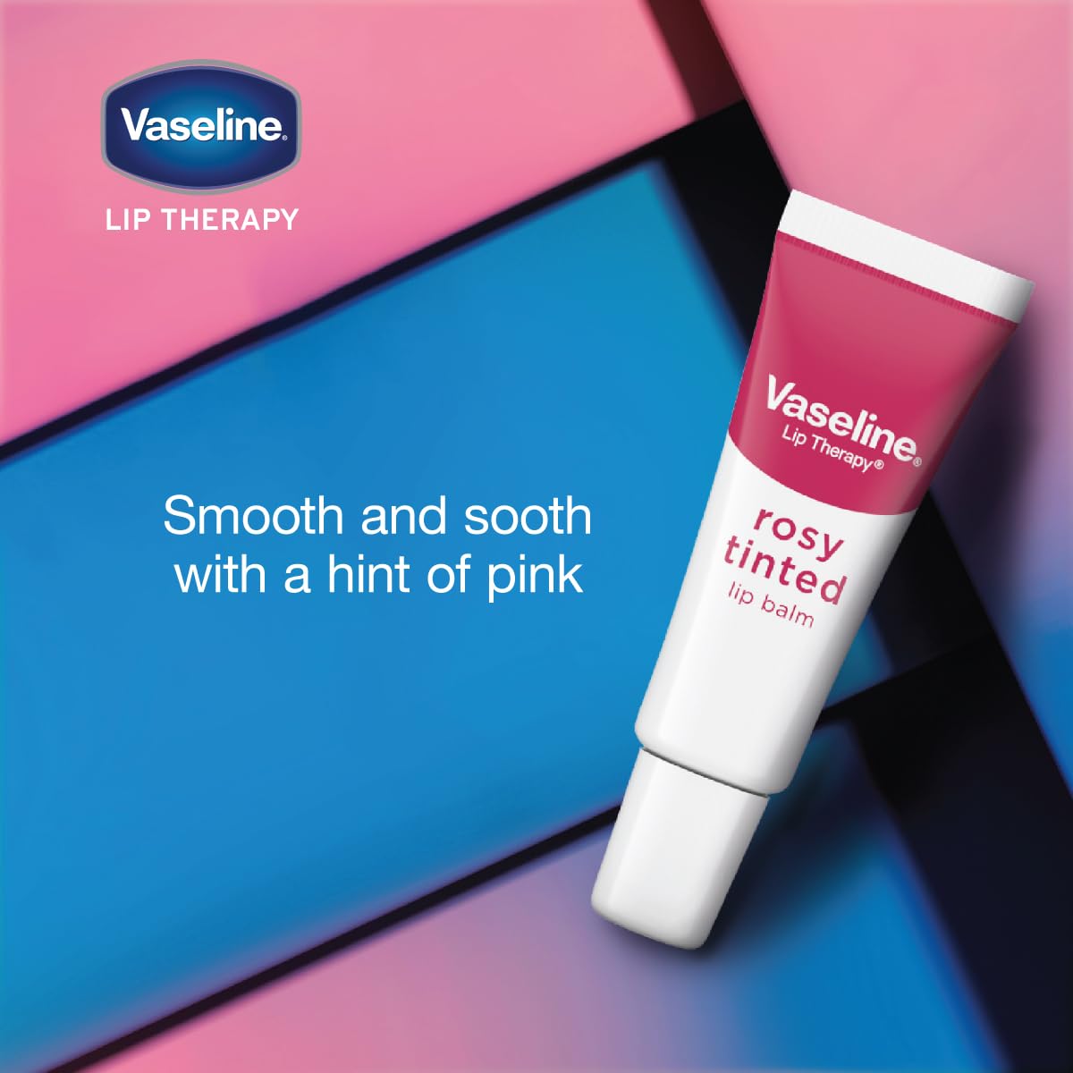 Vaseline Lip Therapy Rosy Lips Moisturizing Lip Balm - Clutter-Free Vanity Staple for Natural Lip Care