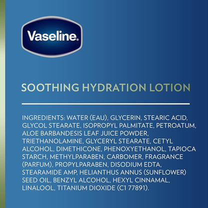 Vaseline Soothing Hydration Lotion – Streamlined Daily Moisturizer for Clutter-Free Bathrooms