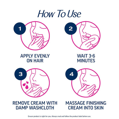 Veet 3-Minute Facial Hair Removal Cream Kit – Streamlined Two-Step Grooming Solution for a Clean Vanity