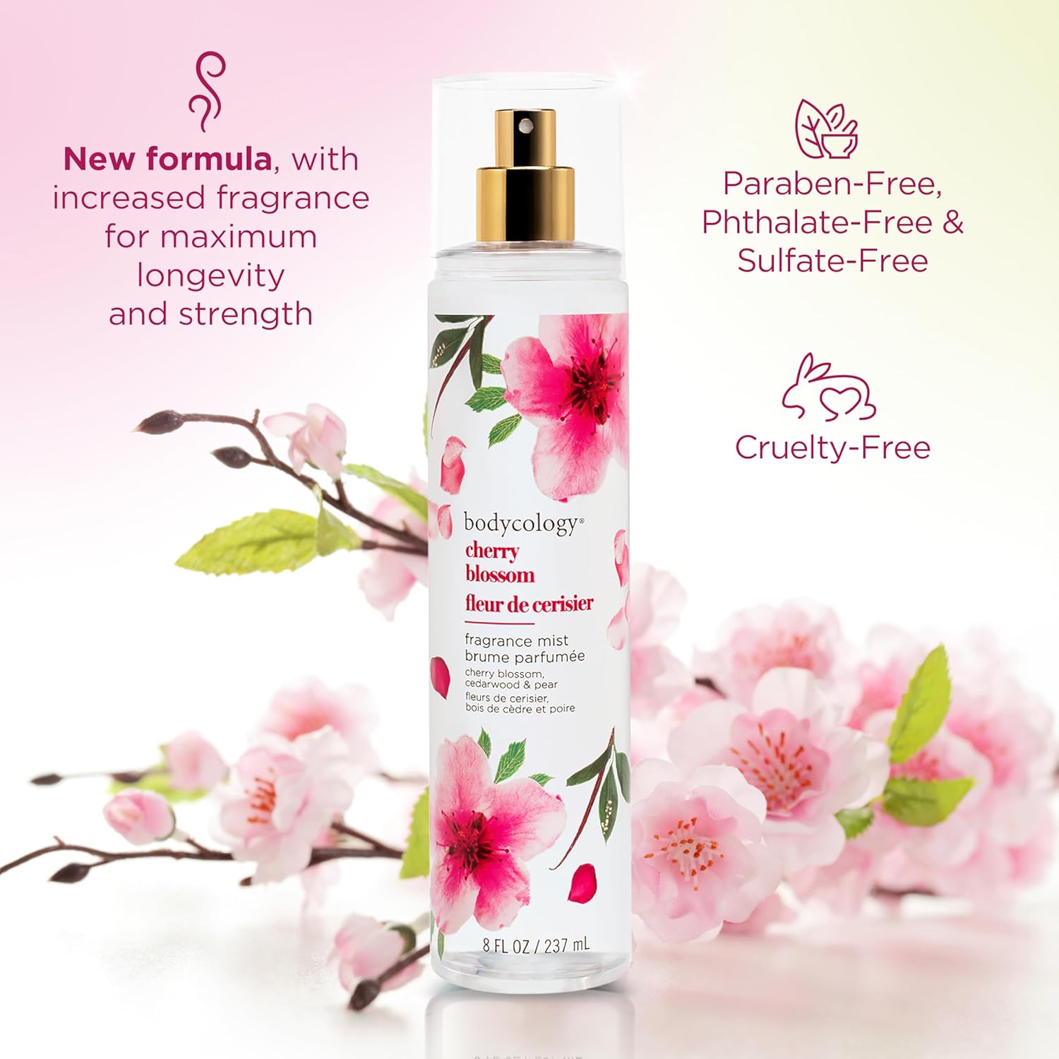vegan, cruelty-free formula free of parabens, phthalates, sulfates, and aluminum
