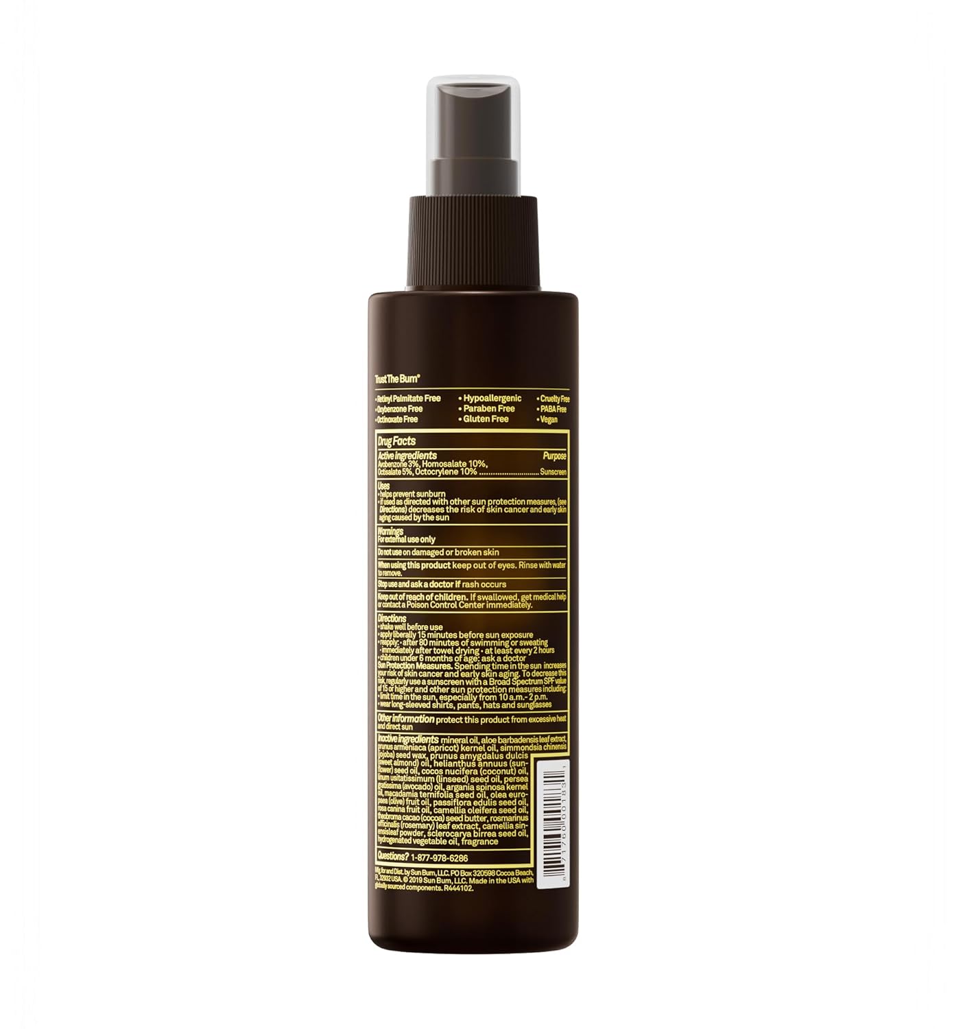 vegan, cruelty-free, paraben-free, and gluten-free with original coconut scent