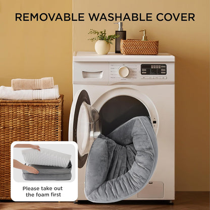 velvety soft flannel surface fabric in 16+ colorways across 8 size options (24", 28", 35", 38", 42", 45", 48", 52")