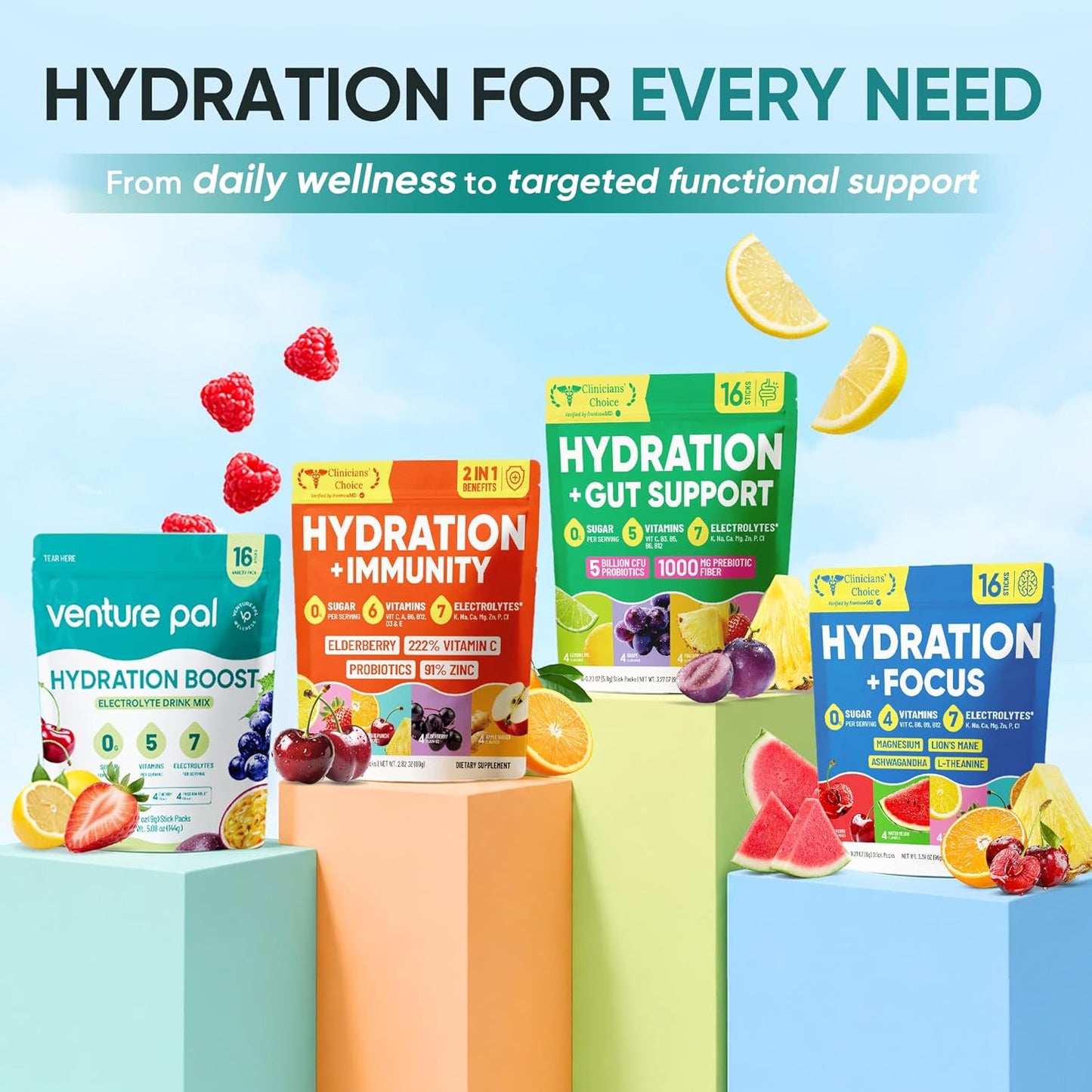 Venture Pal Electrolyte Powder Packets – Morning Hydration Ritual for Mindful Wellness Routines
