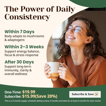 Venture Pal Mushroom Adaptogen Blend – Elevated Self-Care Gift for Birthdays, Holidays, and Housewarmings