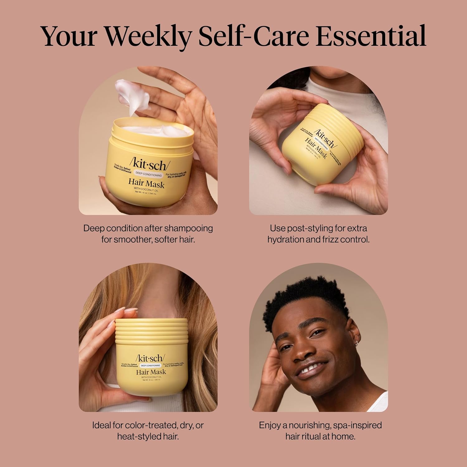versatile application as in-shower treatment or pre-wash mask