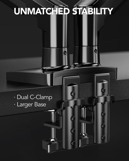 vesa 75x75mm and 100x100mm compatibility supporting 4.4-19.8 lbs per arm