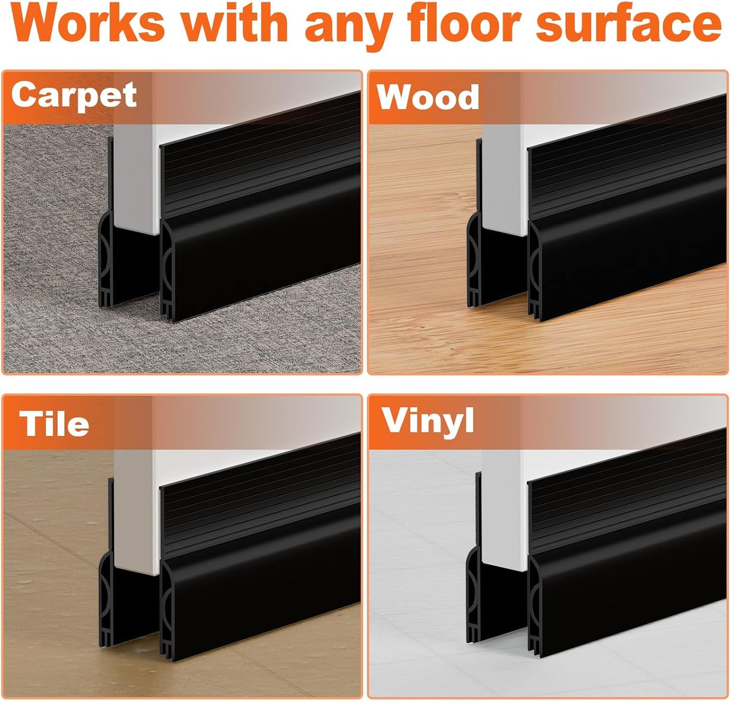 VibraGate Door Draft Stopper – Restful Sleep Bedroom Door Seal, Nightly Wind-Down Noise Blocker