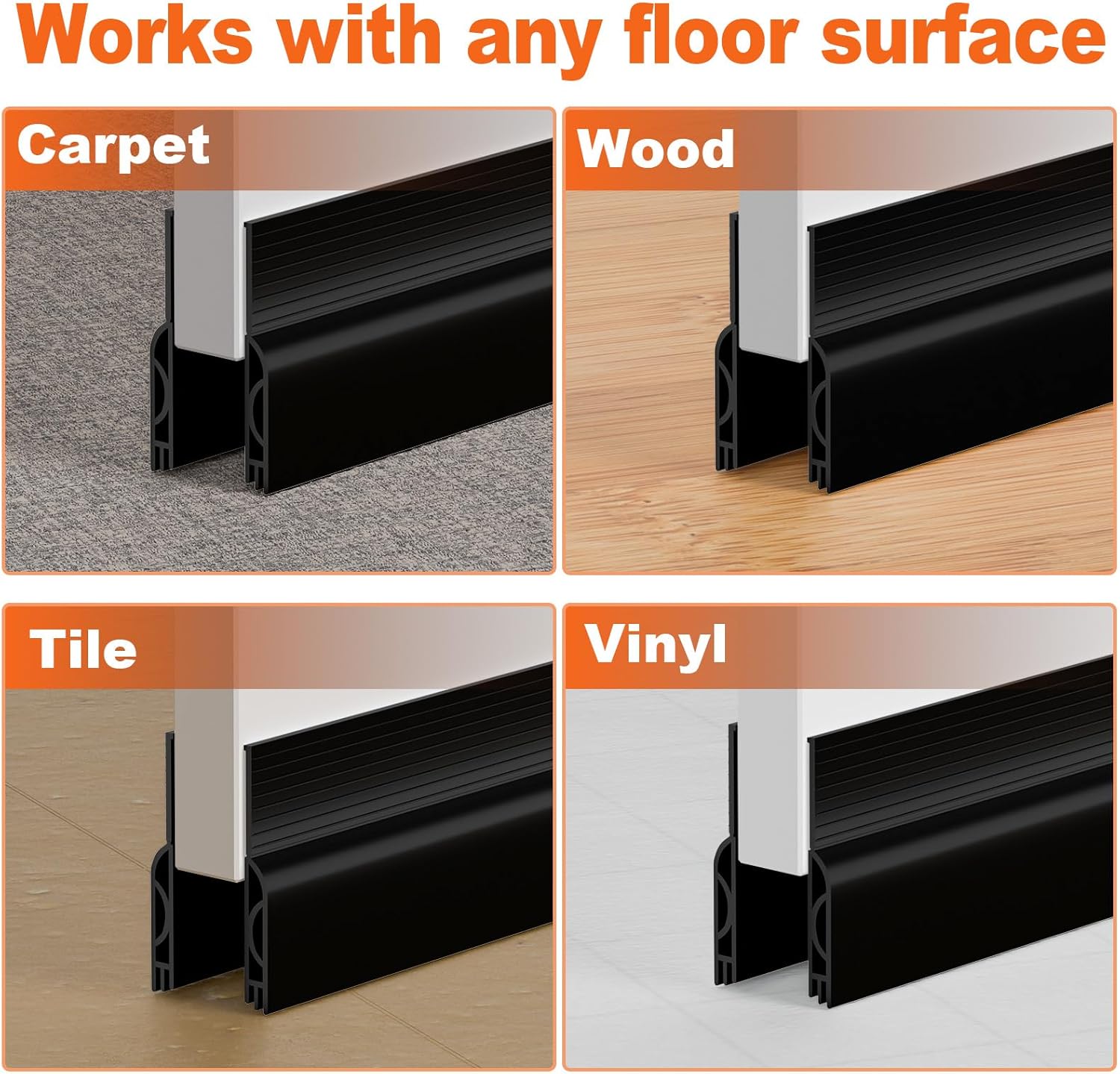 VibraGate Door Draft Stopper – Restful Sleep Bedroom Door Seal, Nightly Wind-Down Noise Blocker
