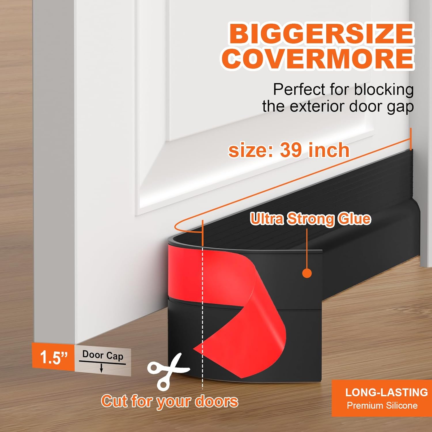 VibraGate Door Draft Stopper – Restful Sleep Bedroom Door Seal, Nightly Wind-Down Noise Blocker