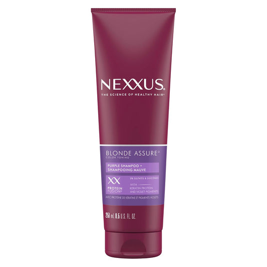 violet pigment to neutralize brassy and yellow tones on blonde, silver, and platinum hair