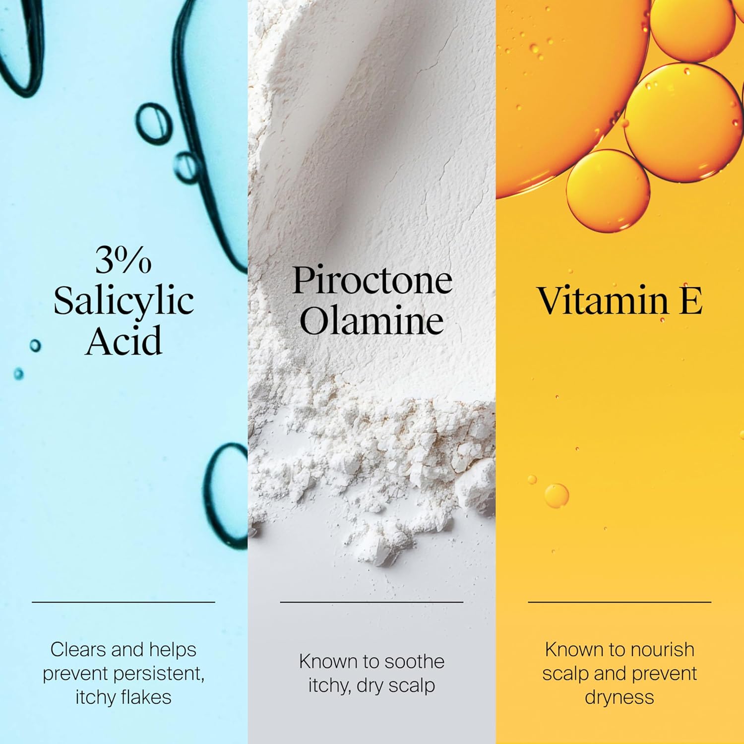vitamin e and pro-vitamin b5 for scalp hydration and barrier support