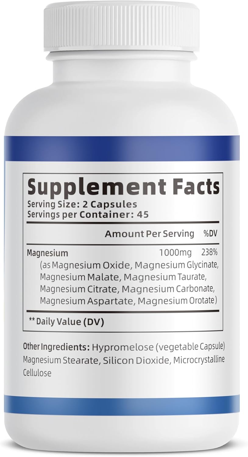 VitaRoot Magnesium Complex 1000mg – Bedside Wind-Down Ritual, 8 Forms for Calm & Restful Sleep