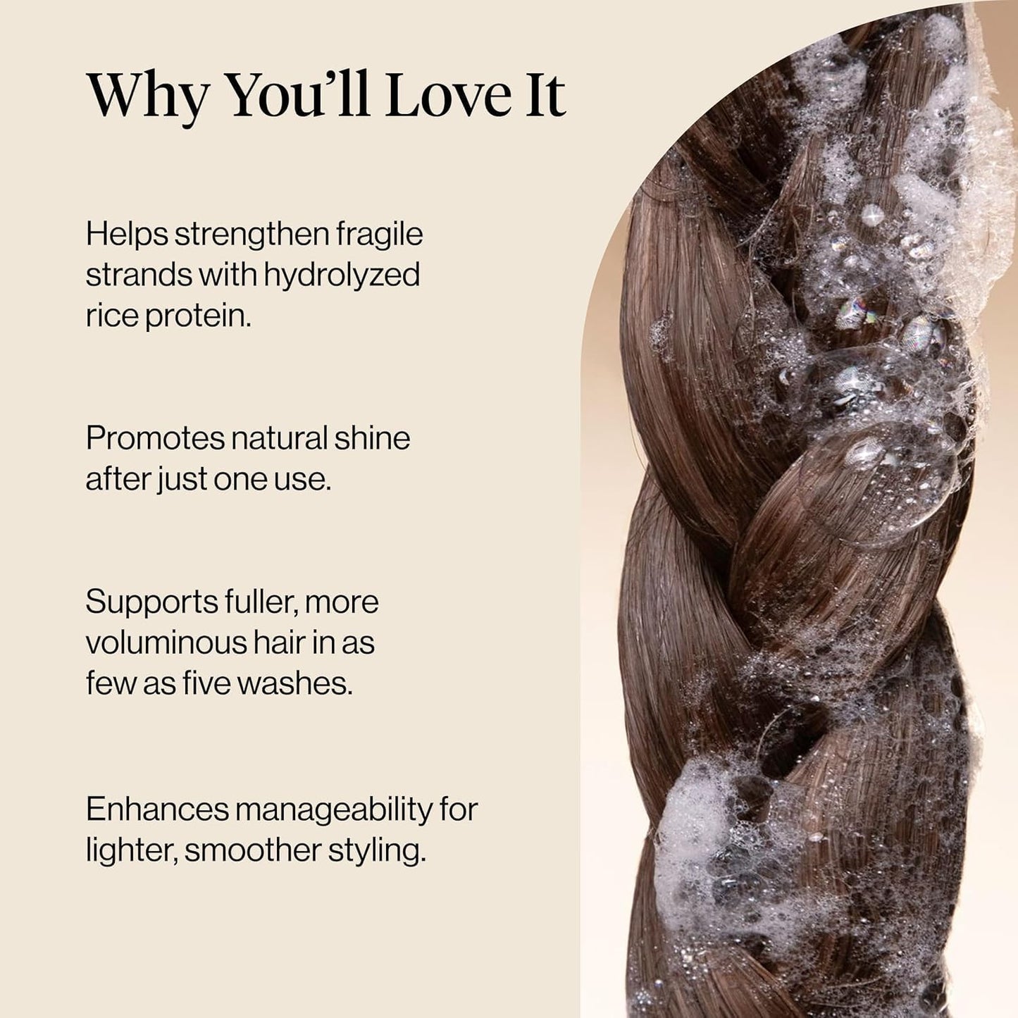 volumizing + strengthening dual-action performance for thin, fine, and damaged hair
