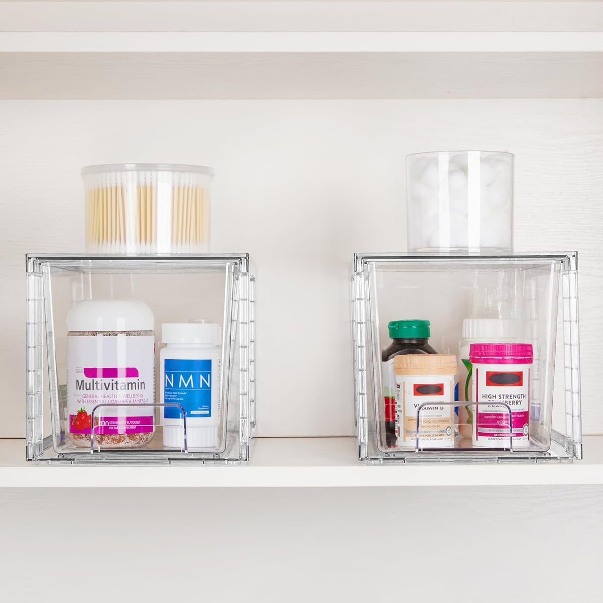 Vtopmart Clear Stackable Drawers for Clutter-Free Pantry Storage, Minimalist Design
