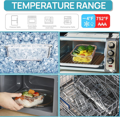 Vtopmart Snap-Hinged Glass Food Containers in Neutral Tones – Intentional Fridge Organization for Less-Is-More Homes