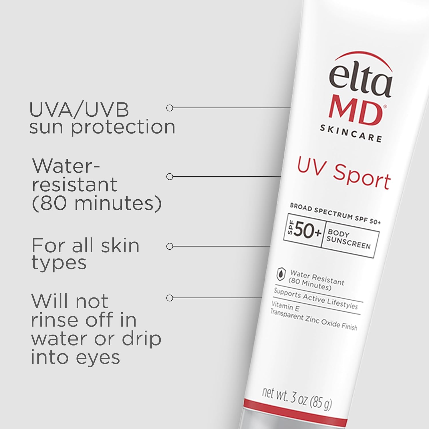water and sweat resistance rated for up to 80 minutes