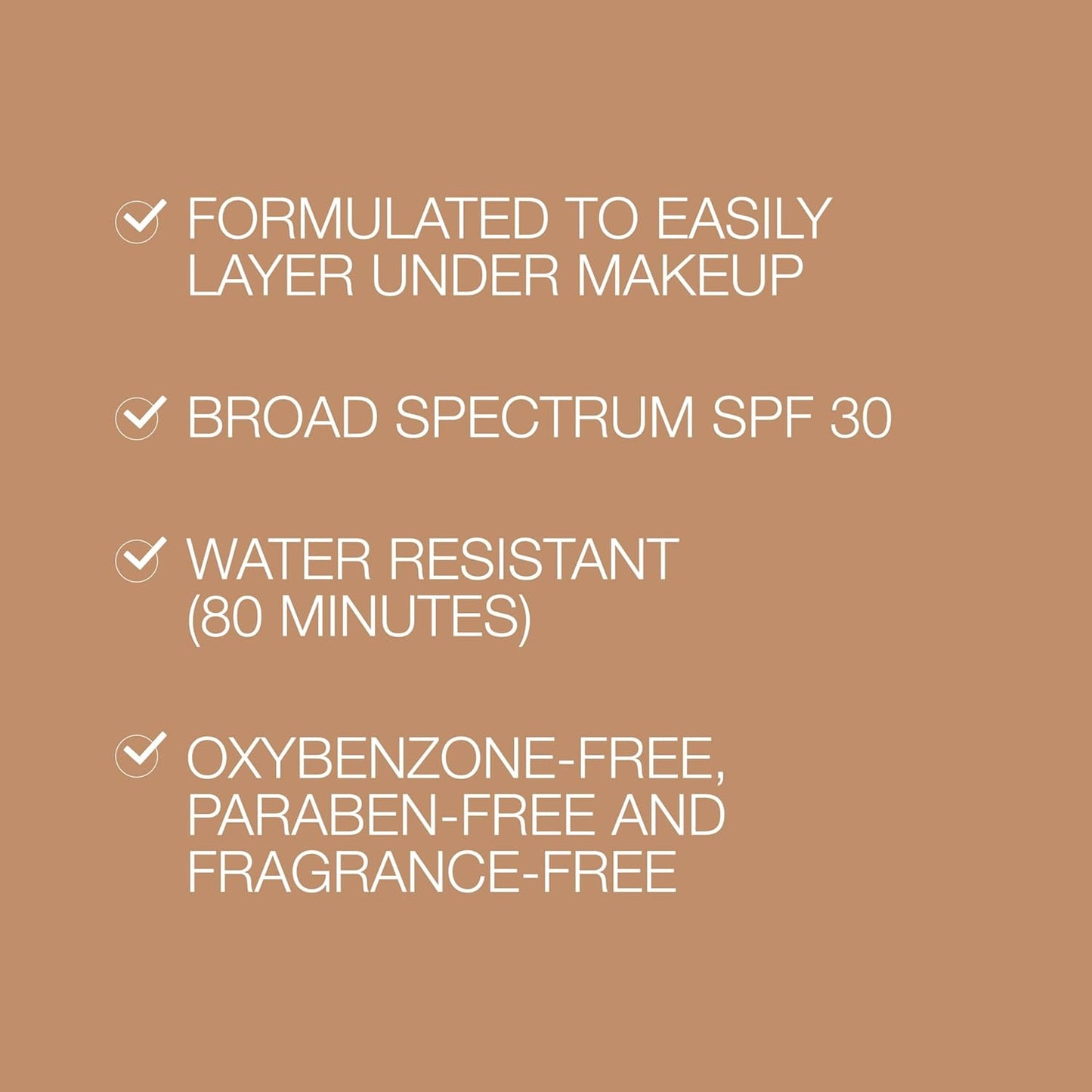 water-resistant formula suitable for active and outdoor use