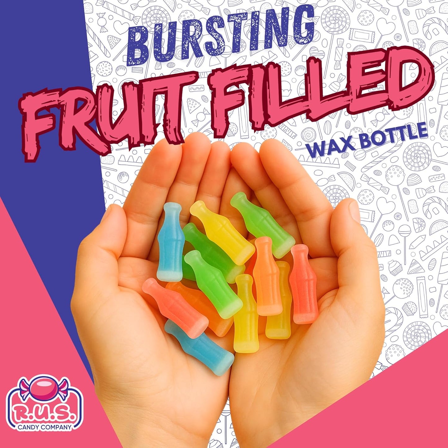 Wax Bottle Candy 1/2 Lb Bulk – Nostalgic Birthday Gift Tradition for Adults Who Miss 90s Treats