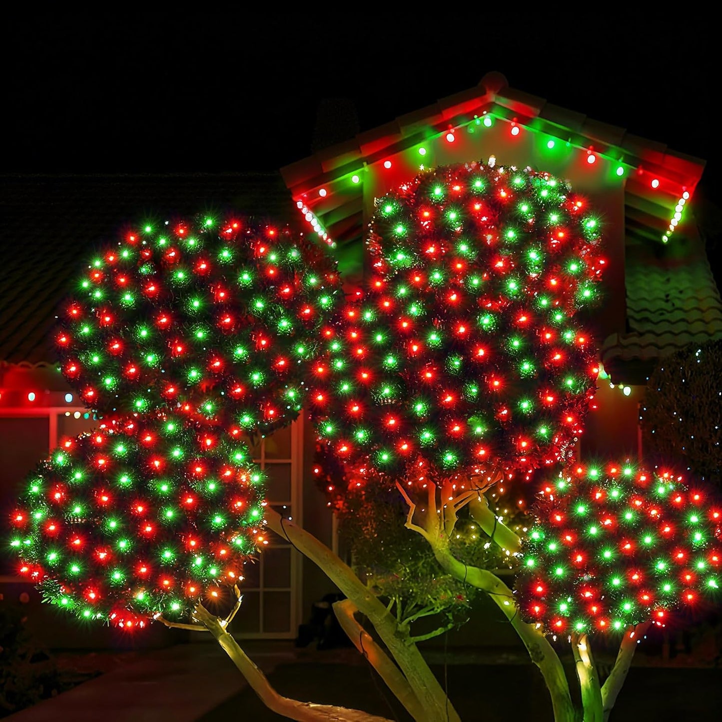 WBao Christmas Net Lights – 360LED Net Lights for Bedroom Window and Holiday Aesthetic Styling