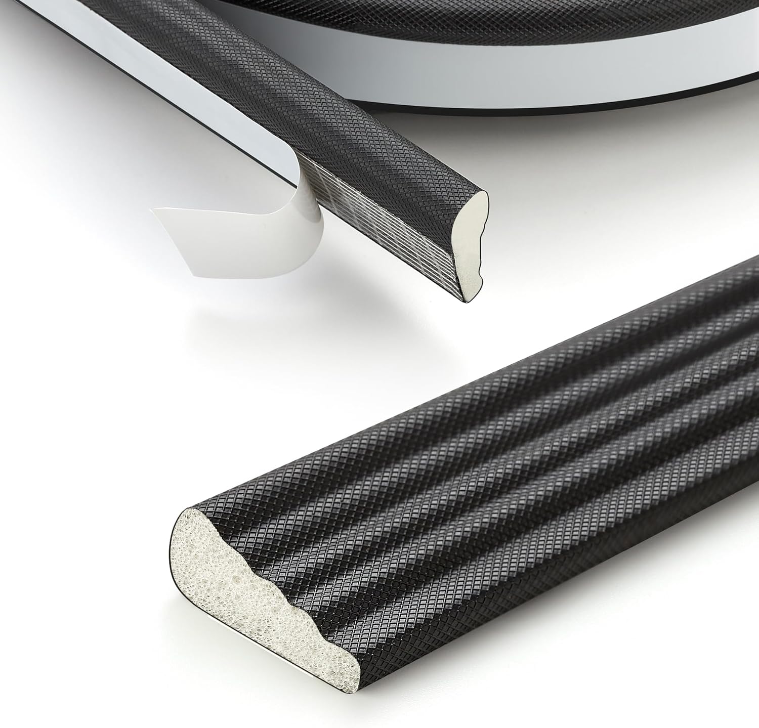 wedge-shaped polyurethane foam that compresses and expands to fit variable 0.16"–0.37" gaps
