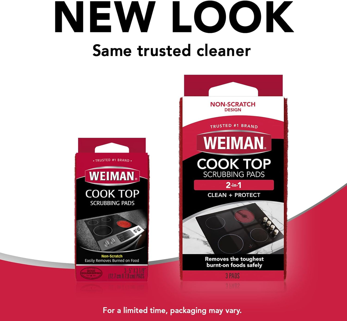 Weiman Cook Top Scrubbing Pads – Pet-Friendly Non-Scratch Pads for Ceramic Cooktop Care, 6 Pack